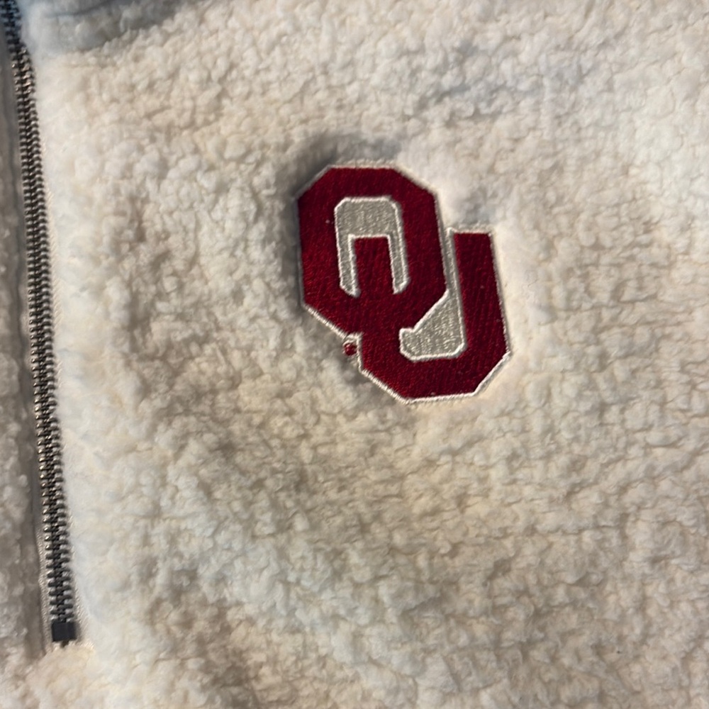 Oklahoma Sooners Top of the World women's Sherpa quarter zip pullover jacket - Picture 2 of 9